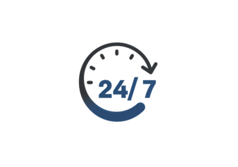 24/7 Availability: A Symbolic Representation isolated on transparent background