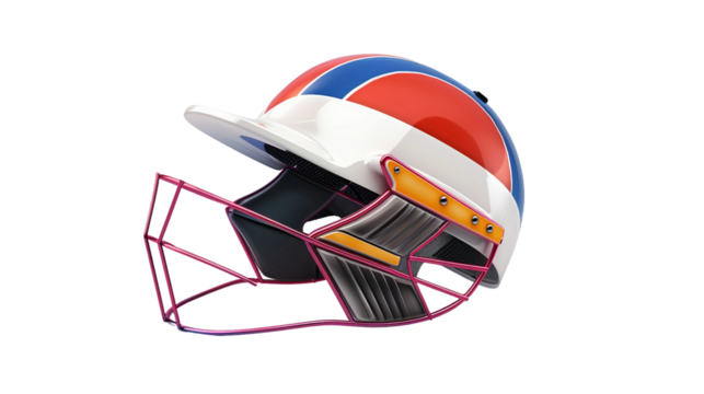 Protective Cricket Gear with Branding on white background - Powered by Adobe