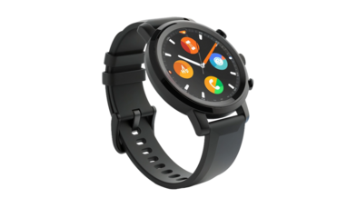 Tech Smartwatch with Custom Wristbands on white background