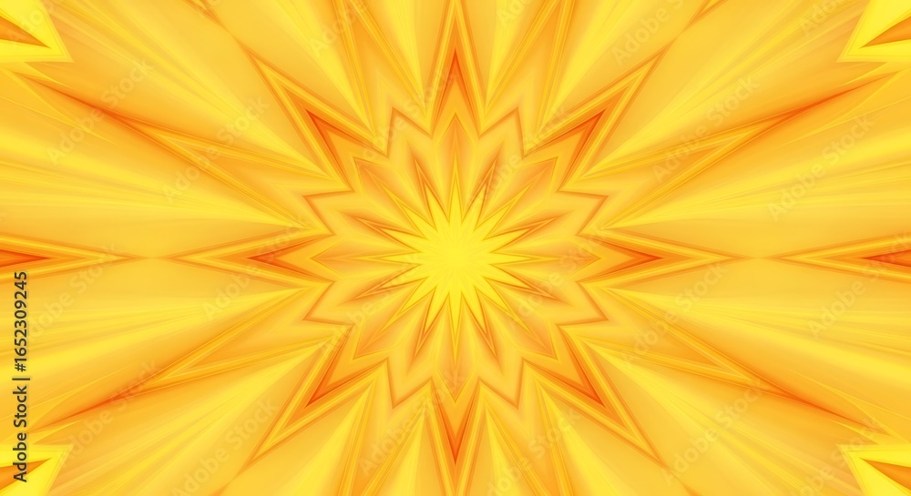 Poster radiant abstract yellow starburst pattern background with geometric design