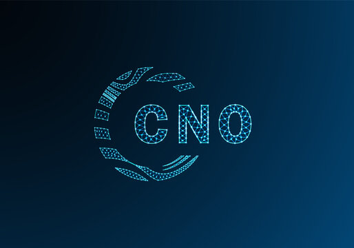CNO low poly letter logo vector design. CNO lower poly logo design. CNO unique low poly logo design.