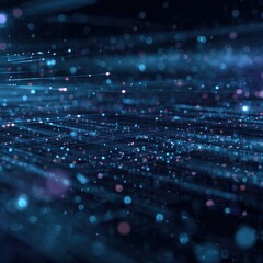 Obraz premium Eye-catching photo of digital background perfect for tech processes, neural networks, artificial intelligence, data transfer and encryption, digital archives, sound and graphic.