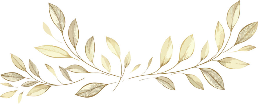 Delicate watercolor illustration of a light green laurel wreath with soft brown accents on a white background