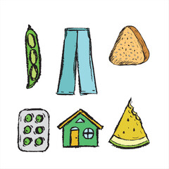 A COLLECTION OF VARIOUS TYPES OF ILLUSTRATION SKETCHES