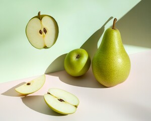 Fruits Still Life Photography with Pastel Background