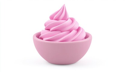 Frozen Yogurt in a Small Bowl