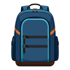 school bag isolated on white