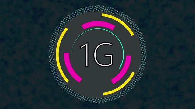 World futuristic 1g technology wireless data high-speed internet network concept motion graphic animation 1k. 1G Wireless Technologies. Technology Network Digital Data Connection Animation.