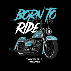 Classic Sport Motorcycle Motorbike Illustration