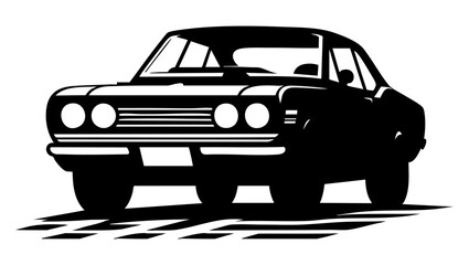 Classic Car Vector Illustration, Vintage Automobile, Retro Vehicle Design for Posters, Logos, Stickers