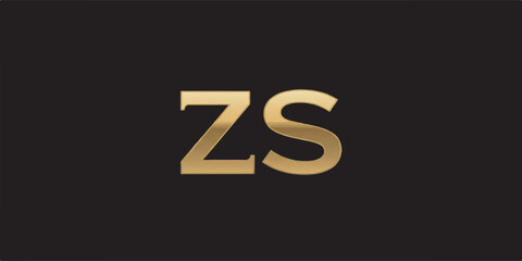 ZS Logo Vector, Luxury Gold Monogram Design