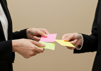 Obraz premium Korean Office Workers in Business Life, Asian Professionals in K-Drama Style Corporate Scenes