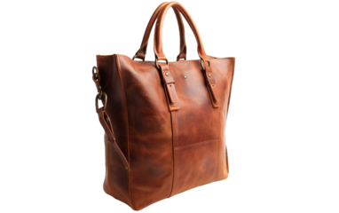 Stylish Leather Tote with Minimal Design on white background