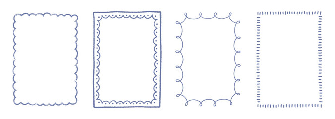 手描きの長方形フレーム、囲み罫