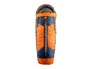 Warm and comfortable camping sleeping bag for outdoor adventures, Isolated On White Background, Png Transparent