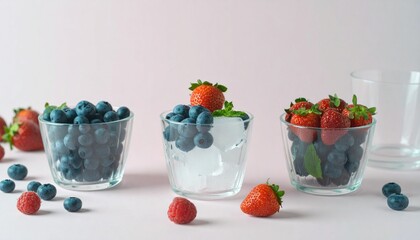 Summer Drink Ingredients with Fresh Berries