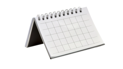 Compact Desk Calendar Showing Current Month on white background