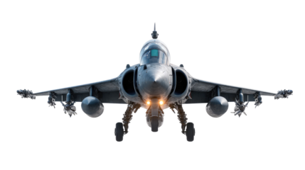 Modern Fighter Plane, Aircraft and Advanced Air Combat System isolated on transparent background Remove png, Clipping Path, pen tool