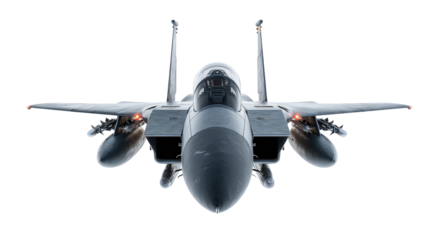 Modern Fighter Plane, Aircraft and Advanced Air Combat System isolated on transparent background Remove png, Clipping Path, pen tool