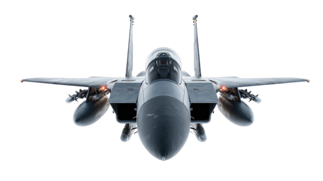 Modern Fighter Plane, Aircraft and Advanced Air Combat System isolated on transparent background Remove png, Clipping Path, pen tool