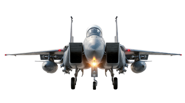 Modern Fighter Plane, Aircraft and Advanced Air Combat System isolated on transparent background Remove png, Clipping Path, pen tool