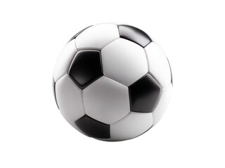 Classic black and white soccer ball isolated on black background, Isolated On White Background, Png Transparent