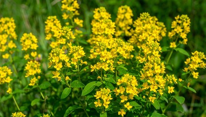 Obraz premium Cluster of bright yellow flowers