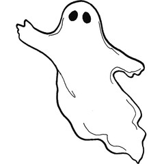 Spooky Ghost Silhouette for a Halloween Celebration