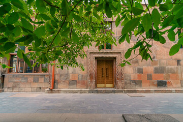 Ancient Armenian Surbzoravor church in Yerevan city, Armenia