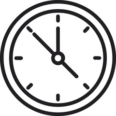 Outline icon of a wrist watch on a transparent background