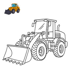 Wheel Loader Construction Vehicles Coloring Pages