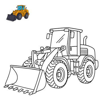 Wheel Loader Construction Vehicles Coloring Pages