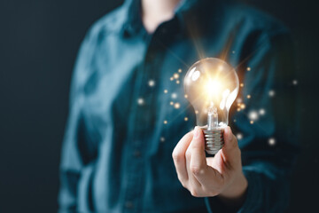 Ideas light bulb concept. Creative growth innovation. Invention thinking success. Brainstorm think creativity launch. © Garun Studios