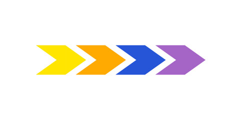 Arrow vector, icon set colorful symbol web design. Flat style arrow icons isolated on white background. Bold arrows sign. Vector illustration. For template