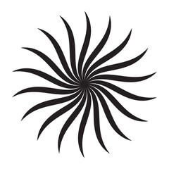 Fototapeta premium Starburst, sunburst shape. Abstract glitter, glimmer, flash shape, element. Radial, radiating clip-art.