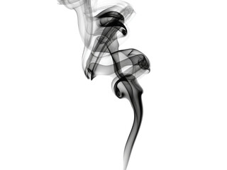 Abstract black and white smoke swirls design element, Isolated On White Background, Png Transparent