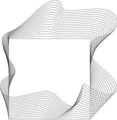 Square frame fluid shape line blend. Technology creative design