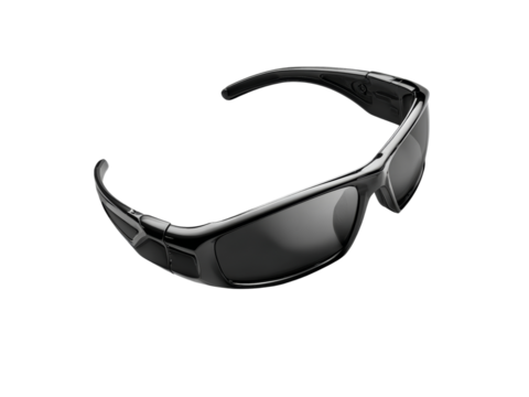 Sleek black sunglasses modern design fashion accessory, Isolated On White Background, Png Transparent