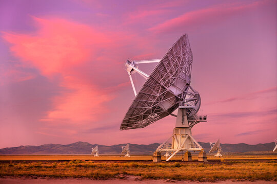 Radio telescope array scans deep space from Earth in search of signals