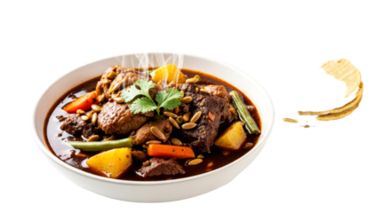 aromatic stew with tortilla crumbles transparent background png for delicious menus