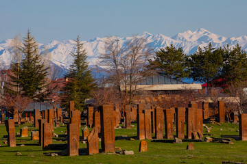 Ahlat Seljuk Cemetery, located in the Ahlat district of Bitlis, is the world's largest Turkish-Islamic cemetery from the Middle Ages.