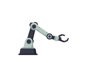 Pixel Art Depiction of a Robotic Arm isolated on transparent background