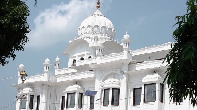 Gurudwara in Punjab. Sikh Religious place of worship.