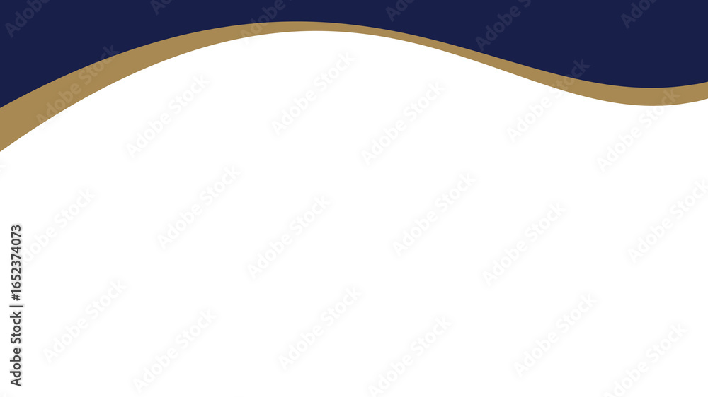 Wall mural abstract blue and beige wave curve website, banner header on transparent background, web app divider