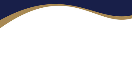 Abstract blue and beige wave curve website, banner header on transparent background, web app divider header