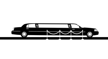 elegant black limousine with transparent background vip arrival icon