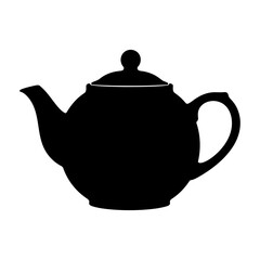 Obraz premium elegant teapot silhouette transparent background vector illustration