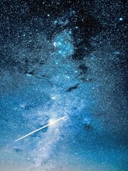 Starry Night Sky with Shooting Star 