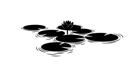serene water lily pond elegant transparent vector illustration