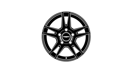 Obraz premium transparent background alloy wheel fivespoke design for automotive design